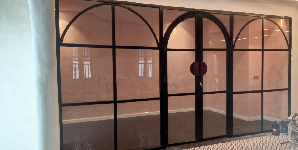 Steel-Framed Glass Partition